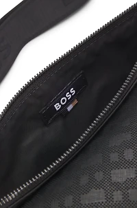 Belt bag with monogram pattern