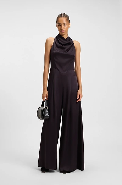 Sablé jumpsuit with draped neckline