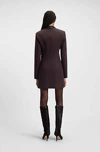 Wool dress a tuxedo style