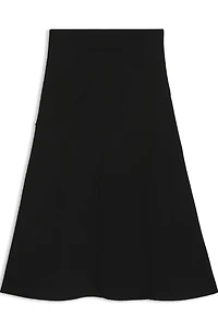Boiled-wool skirt with A-line silhouette