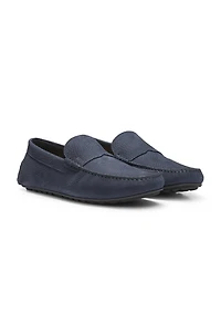 Driver-sole loafers nubuck leather