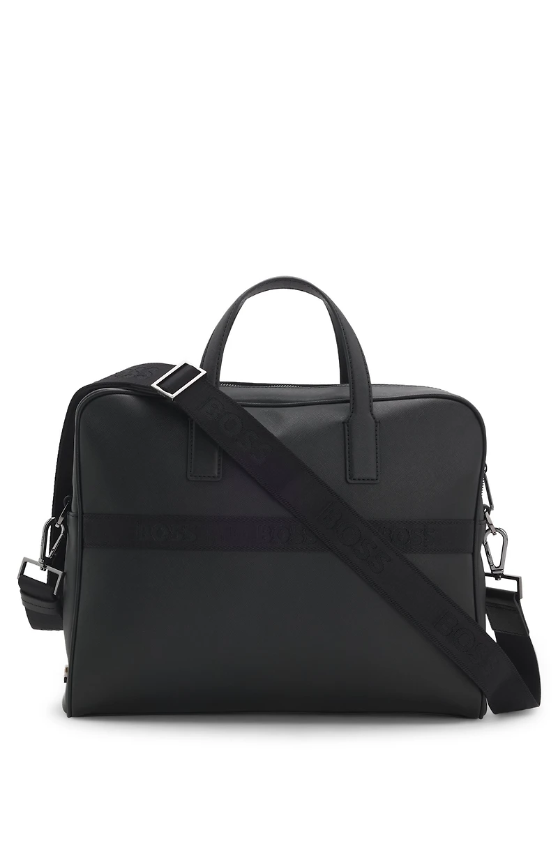 Document case with monogram pattern