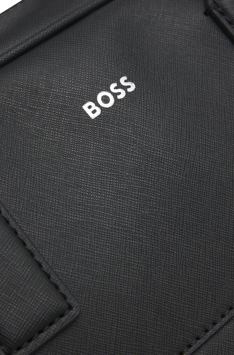 Document case with monogram pattern