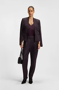 Regular-fit trousers with tapered leg