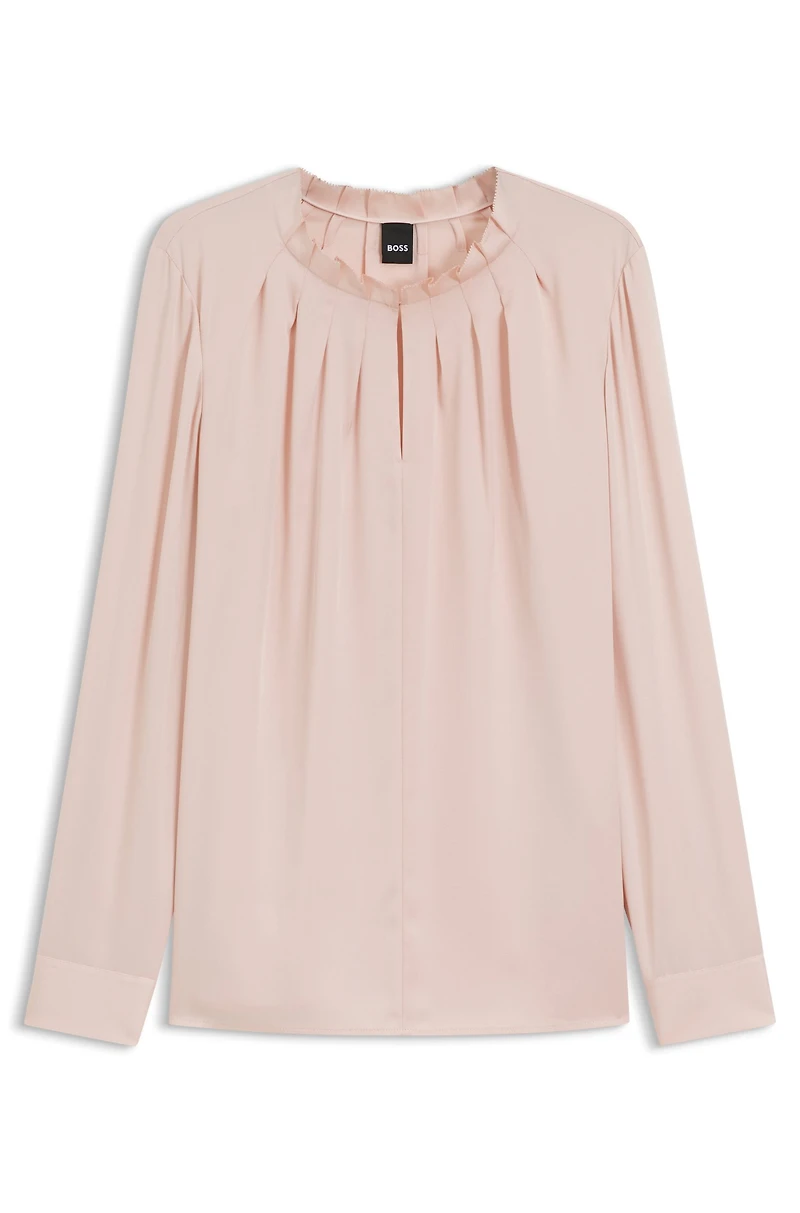 Regular-fit blouse stretch silk