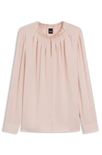 Regular-fit blouse stretch silk