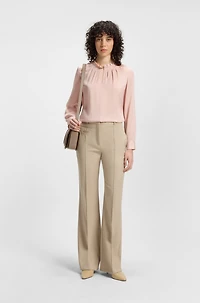 Regular-fit blouse stretch silk
