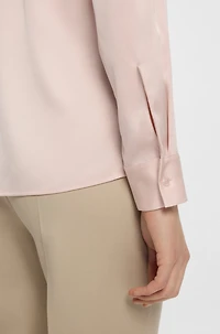 Regular-fit blouse stretch silk