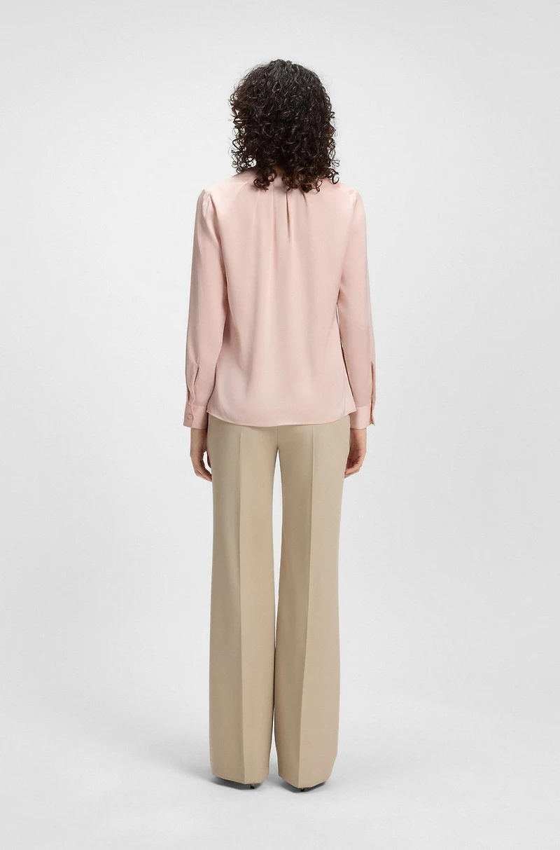 Regular-fit blouse stretch silk