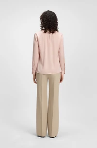 Regular-fit blouse stretch silk