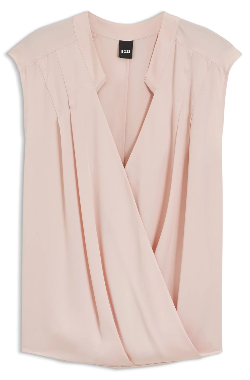 Regular-fit blouse stretch silk