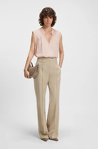 Regular-fit blouse stretch silk