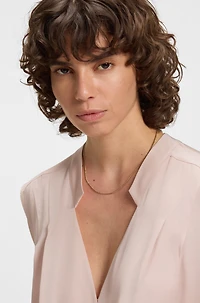 Regular-fit blouse stretch silk