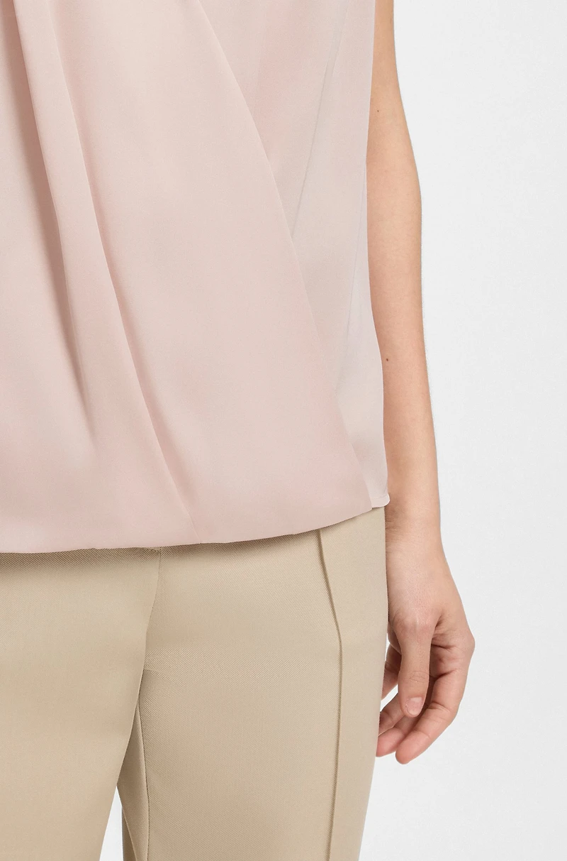 Regular-fit blouse stretch silk