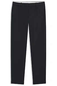 Regular-fit wide-leg trousers soft flannel