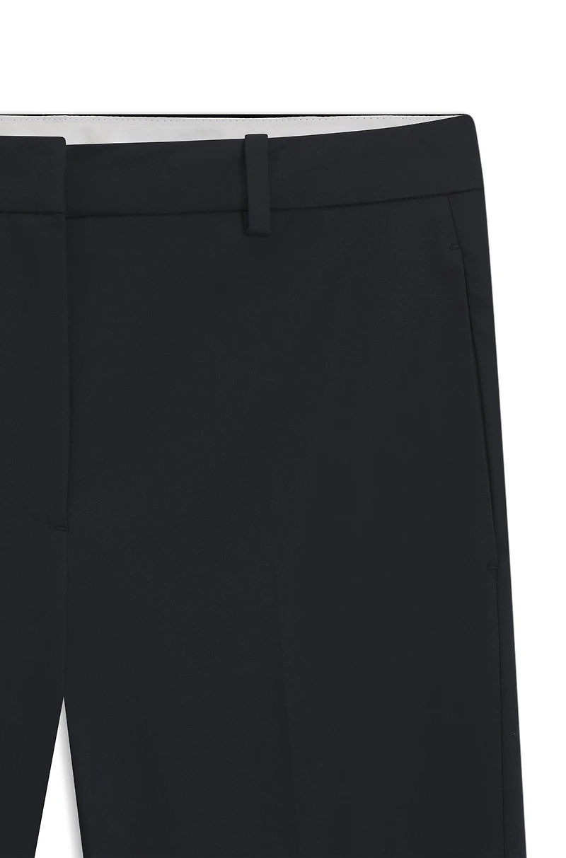 Regular-fit wide-leg trousers soft flannel