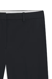 Regular-fit wide-leg trousers soft flannel