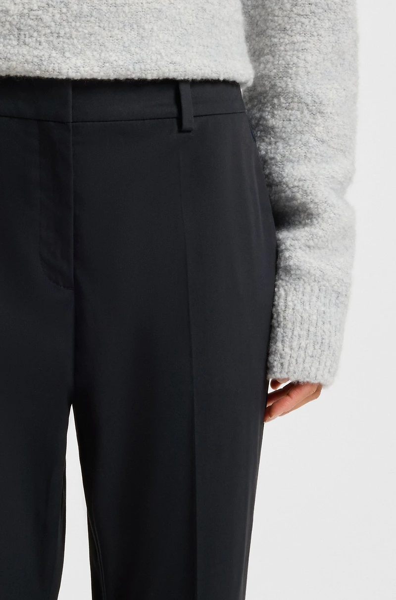 Regular-fit wide-leg trousers soft flannel