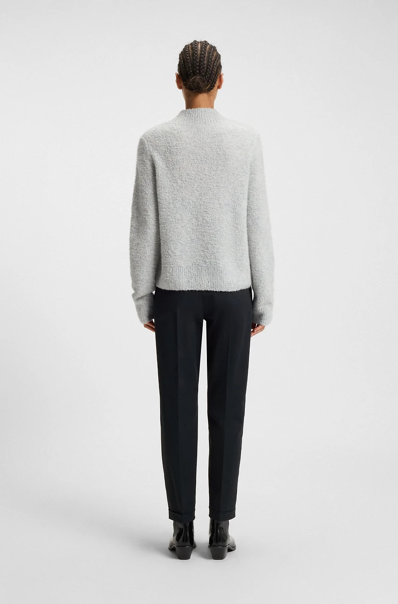Regular-fit wide-leg trousers soft flannel