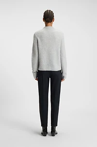 Regular-fit wide-leg trousers soft flannel
