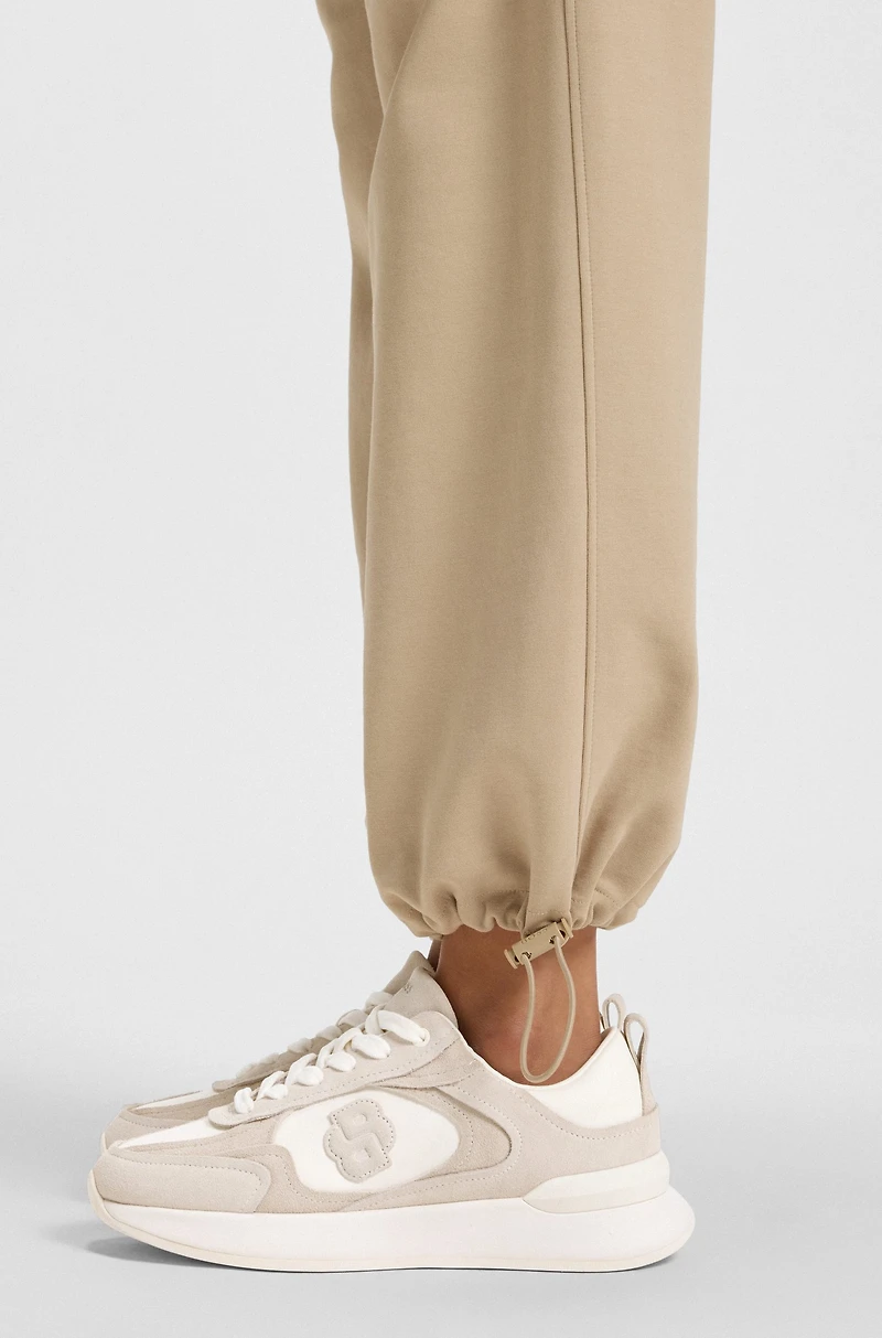 Suede-trim trainers with Double B monogram