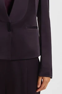 Regular-fit tuxedo blazer with shawl lapels