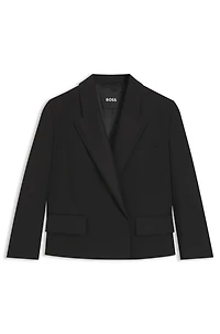 Relaxed-fit tuxedo blazer virgin-wool twill