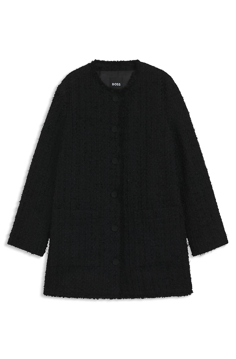 Oversized-fit blazer velvet tweed
