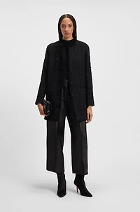 Oversized-fit blazer velvet tweed