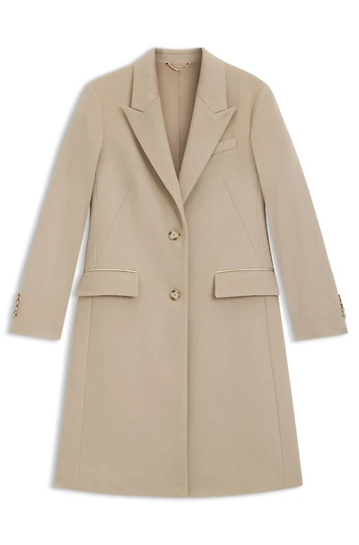 Regular-fit coat wool with peak lapels