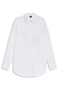 Oversized-fit blouse with lace motif