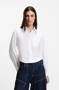 Oversized-fit blouse cotton poplin