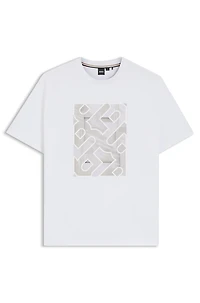 Cotton-jersey T-shirt with monogram artwork