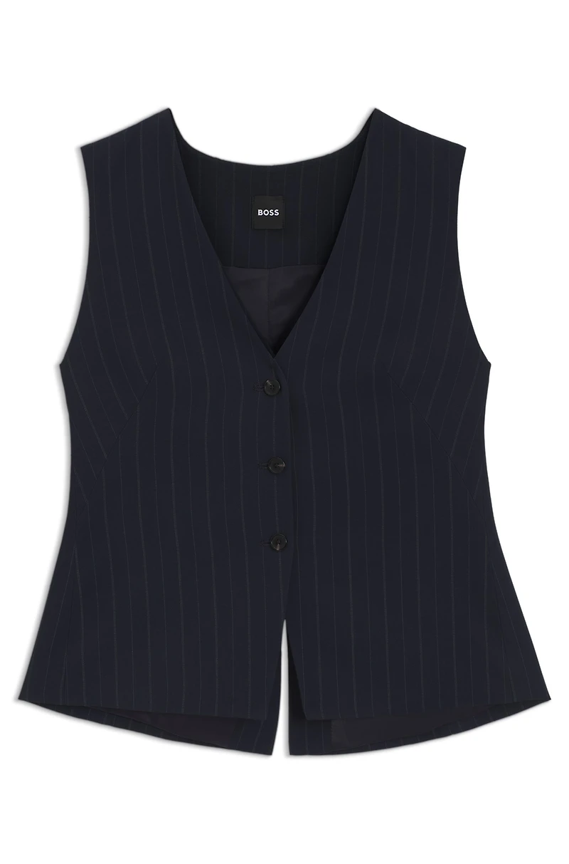 Single-breasted waistcoat with pinstripe