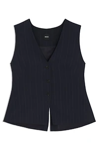 Single-breasted waistcoat with pinstripe