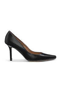 Pointed-toe pumps polished leather