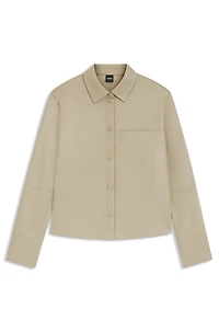 Regular-fit blouse nappa leather