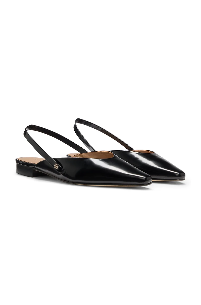Slingback ballerina pumps leather