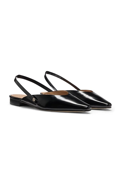 Slingback ballerina pumps leather