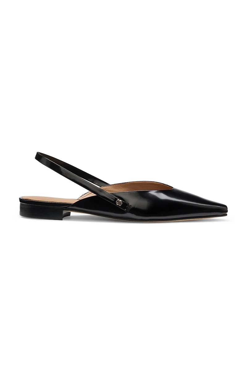 Slingback ballerina pumps leather