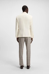 Melange slim-fit jacket cotton and cashmere