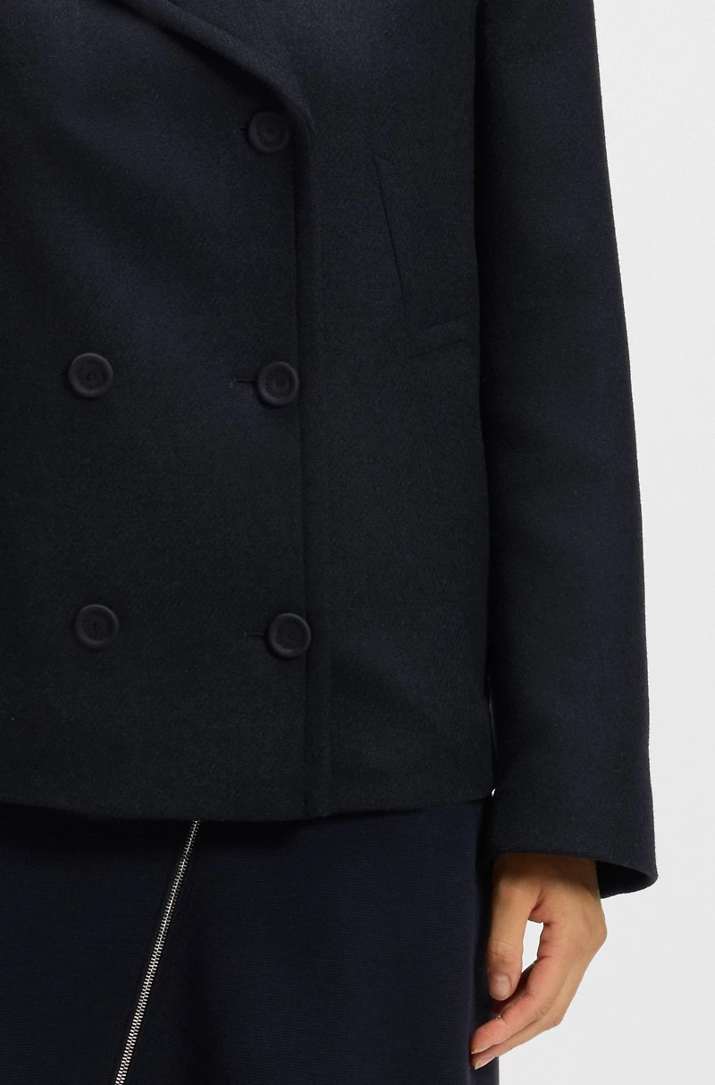Wool-blend pea coat a regular fit