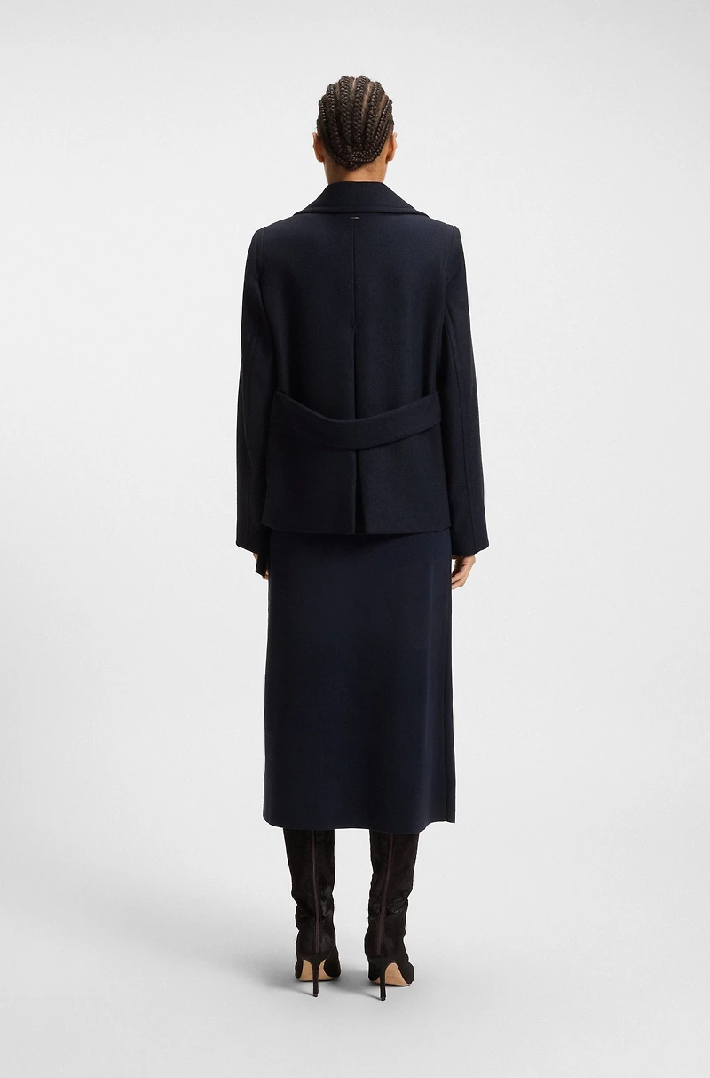 Wool-blend pea coat a regular fit