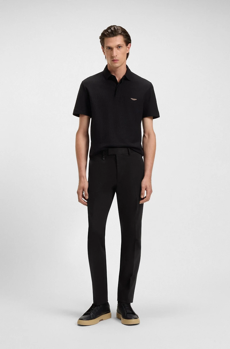 BOSS x ASTON MARTIN chinos cotton, cashmere and stretch