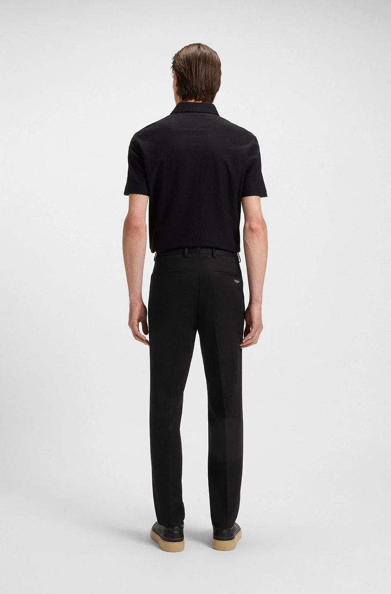 BOSS x ASTON MARTIN chinos cotton, cashmere and stretch