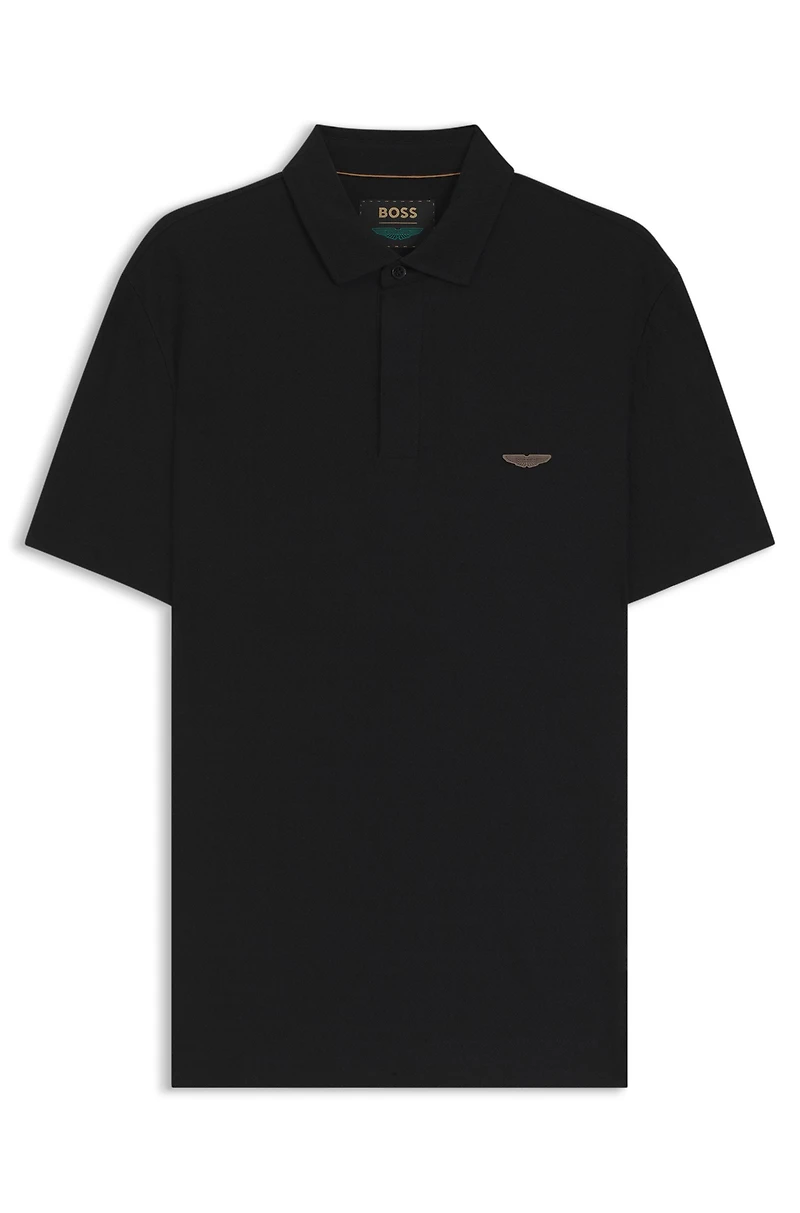 BOSS x ASTON MARTIN polo shirt cotton and silk