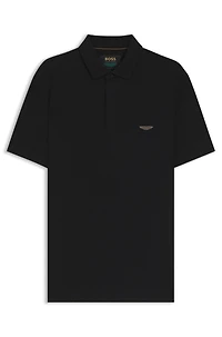 BOSS x ASTON MARTIN polo shirt cotton and silk
