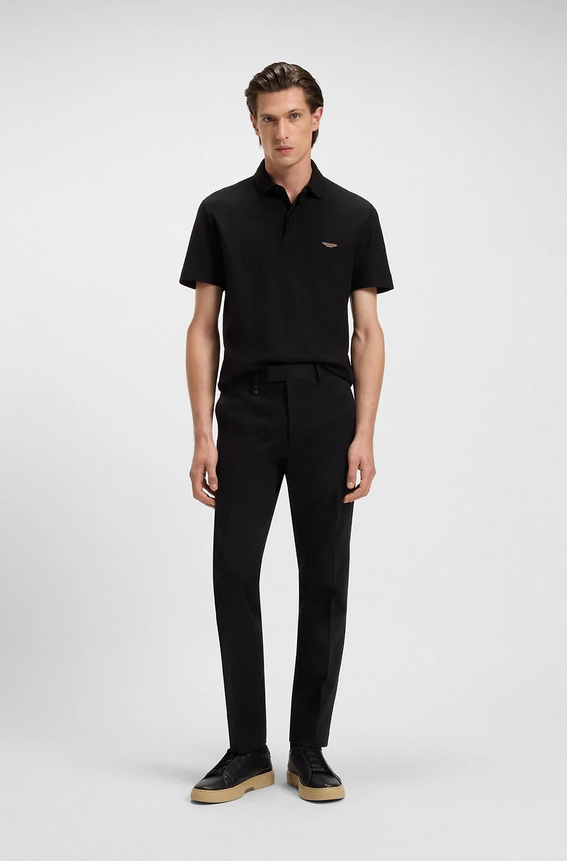 BOSS x ASTON MARTIN polo shirt cotton and silk