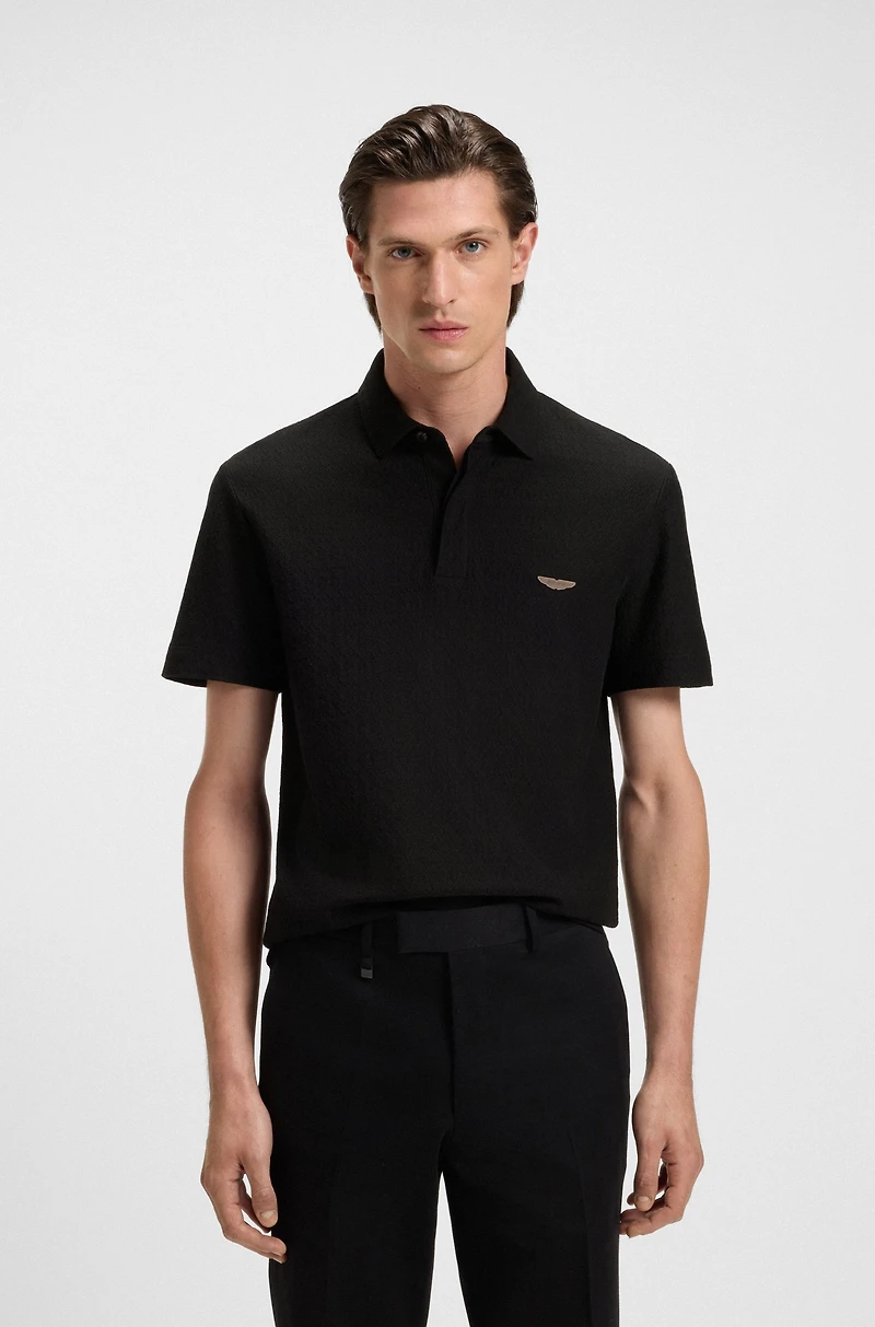 BOSS x ASTON MARTIN polo shirt cotton and silk