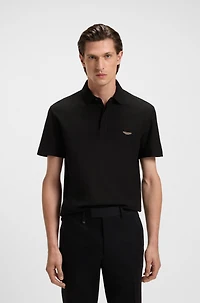 BOSS x ASTON MARTIN polo shirt cotton and silk